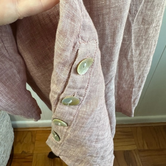 Sigred Olsen 100% Linen Pink Top Women’s Size 3X - Picture 10 of 13
